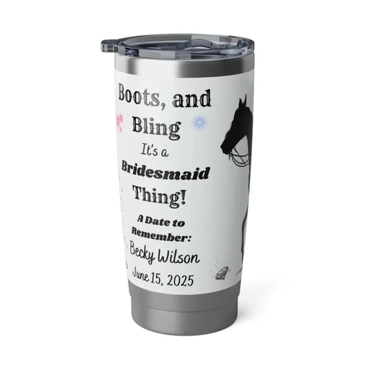 Western Bridesmaid Gift, Personalized Insulated Tumber, Bachelorette - The Best New Thing