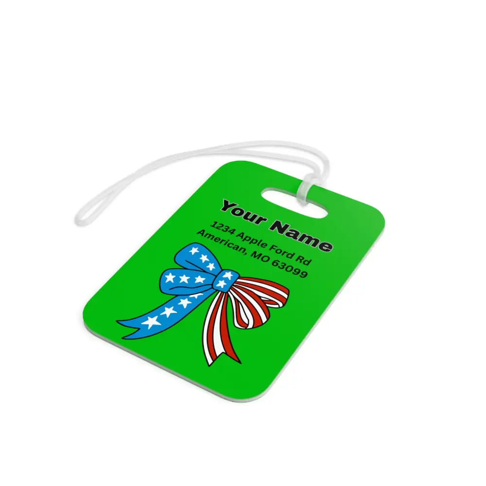 Personalized Luggage Tags Travel Accessories Custom Bag Tags Unique Gift for Travelers Patriotic Gifts Rectangle