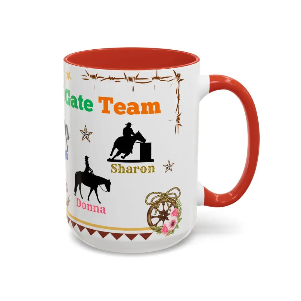 Personalized Mama Tail Gate Team Mug Horse Lovers Mug Roping Barrel Racer Western Jumper English 15oz - Mug