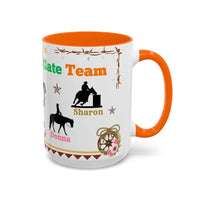 Personalized Mama Tail Gate Team Mug Horse Lovers Mug Roping Barrel Racer Western Jumper English 15oz - Mug