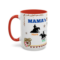 Personalized Mama Tail Gate Team Mug Horse Lovers Mug Roping Barrel Racer Western Jumper English 15oz - Mug
