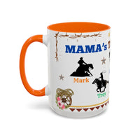 Personalized Mama Tail Gate Team Mug Horse Lovers Mug Roping Barrel Racer Western Jumper English 15oz - Mug