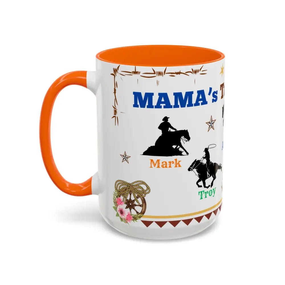 Personalized Mama Tail Gate Team Mug Horse Lovers Mug Roping Barrel Racer Western Jumper English 15oz - Mug