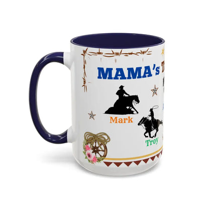 Personalized Mama Tail Gate Team Mug Horse Lovers Mug Roping Barrel Racer Western Jumper English 15oz - Mug