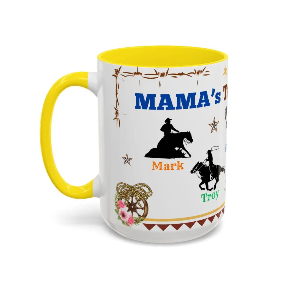 Personalized Mama Tail Gate Team Mug Horse Lovers Mug Roping Barrel Racer Western Jumper English 15oz - Mug