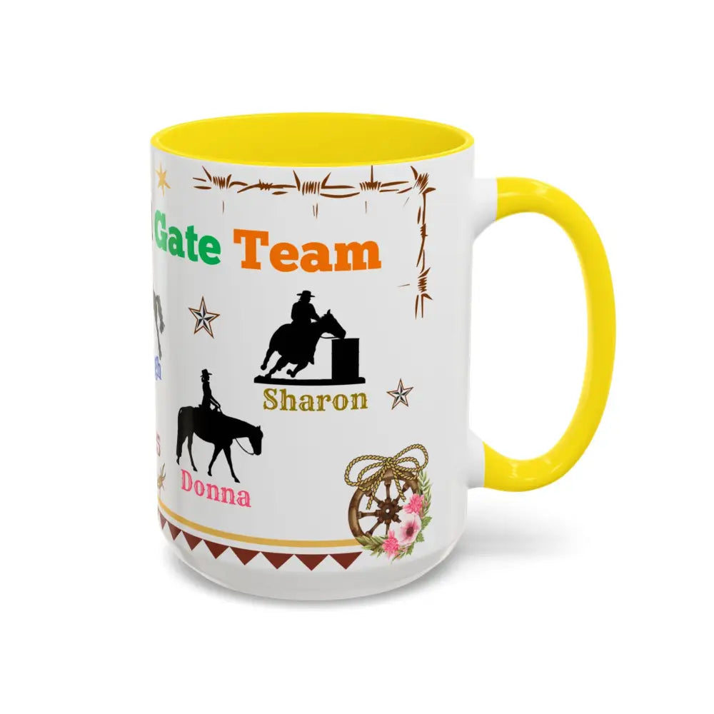 Personalized Mama Tail Gate Team Mug Horse Lovers Mug Roping Barrel Racer Western Jumper English 15oz - Mug