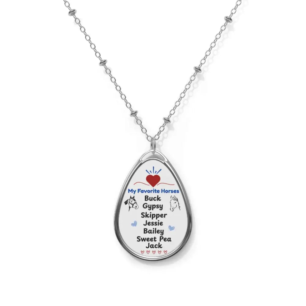 Personalized Necklace Gift for Horse Lovers Keepsake Necklace for Animal Enthusiast One Size / Silver Jewelry