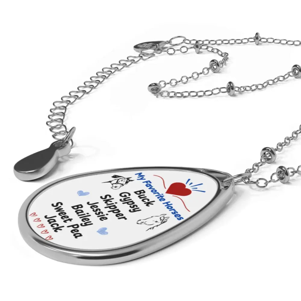Personalized Necklace Gift for Horse Lovers Keepsake Necklace for Animal Enthusiast One Size / Silver Jewelry