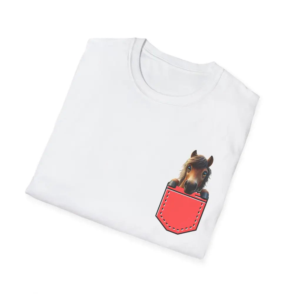 Pocket Horse T-Shirt - Fun Soft style Tee for Horse Lovers - T-Shirt