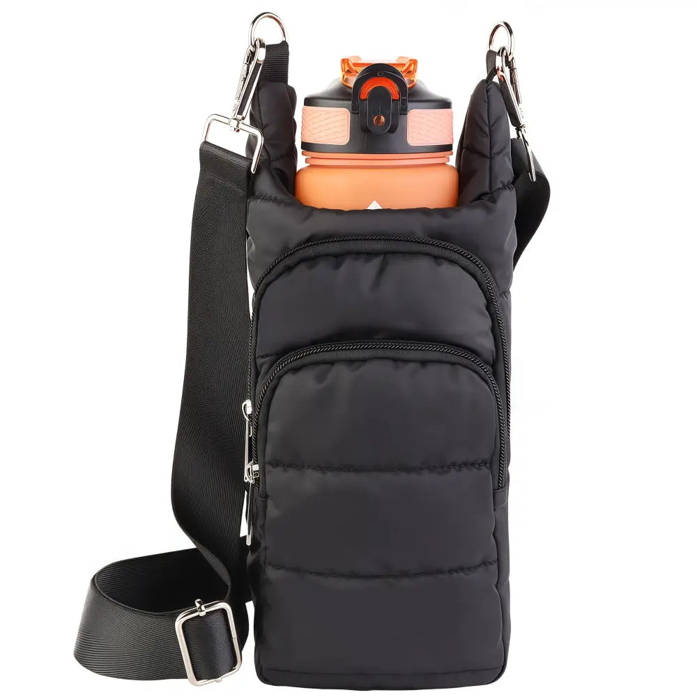 Portable Multi Functional Bottle Sleeve Trail Ride Bag Travel Bag Bottle Sleeve Bag Matte Black Drink Sleeves