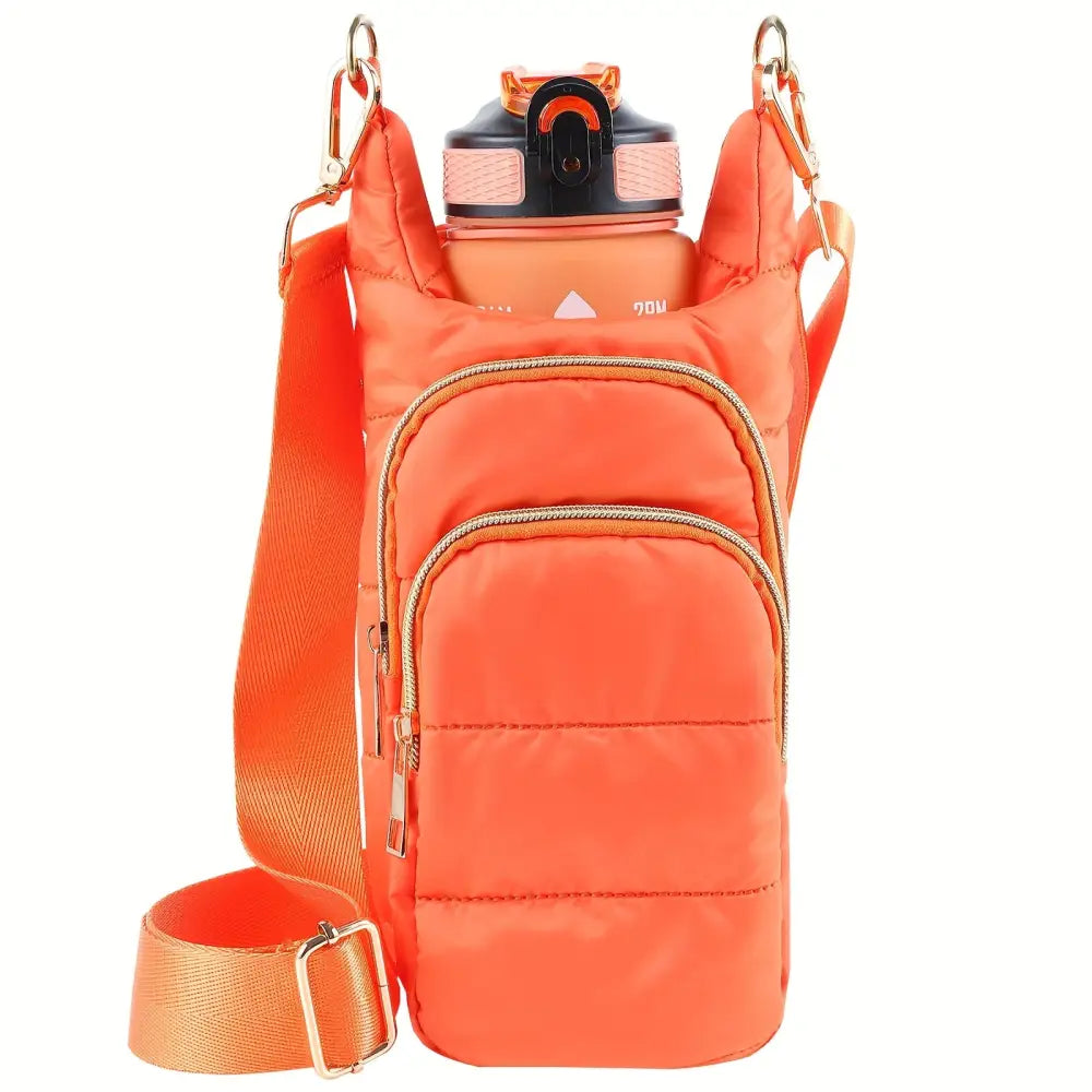 Portable Multi Functional Bottle Sleeve Trail Ride Bag Travel Bag Bottle Sleeve Bag Orange Drink Sleeves