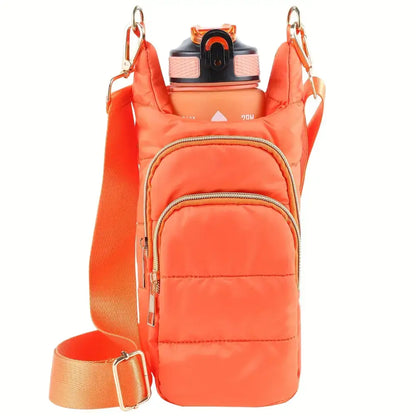 Portable Multi-Functional Bottle Sleeve Trail Ride Bag Travel Bag Bottle Sleeve Bag - Orange - Drink Sleeves