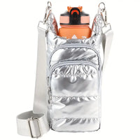 Portable Multi-Functional Bottle Sleeve Trail Ride Bag Travel Bag Bottle Sleeve Bag - Silver - Drink Sleeves