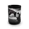 Praying Cowboy and Horse Black Mug Western Kitchen Decor Inspirational Sunset Gift Ideas 15oz - 15oz - Mugs