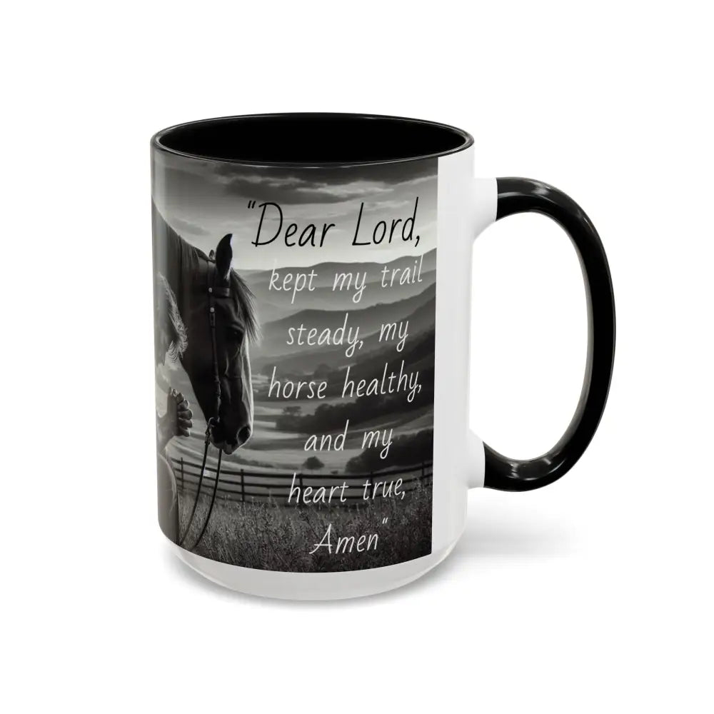 Praying Cowboy Inspirational Coffee Mug Rustic Kitchen Decor Western Theme Mug 15oz - Mug