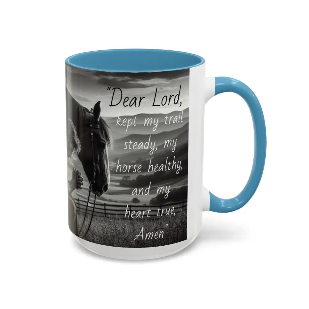 Praying Cowboy Inspirational Coffee Mug Rustic Kitchen Decor Western Theme Mug 15oz - Mug
