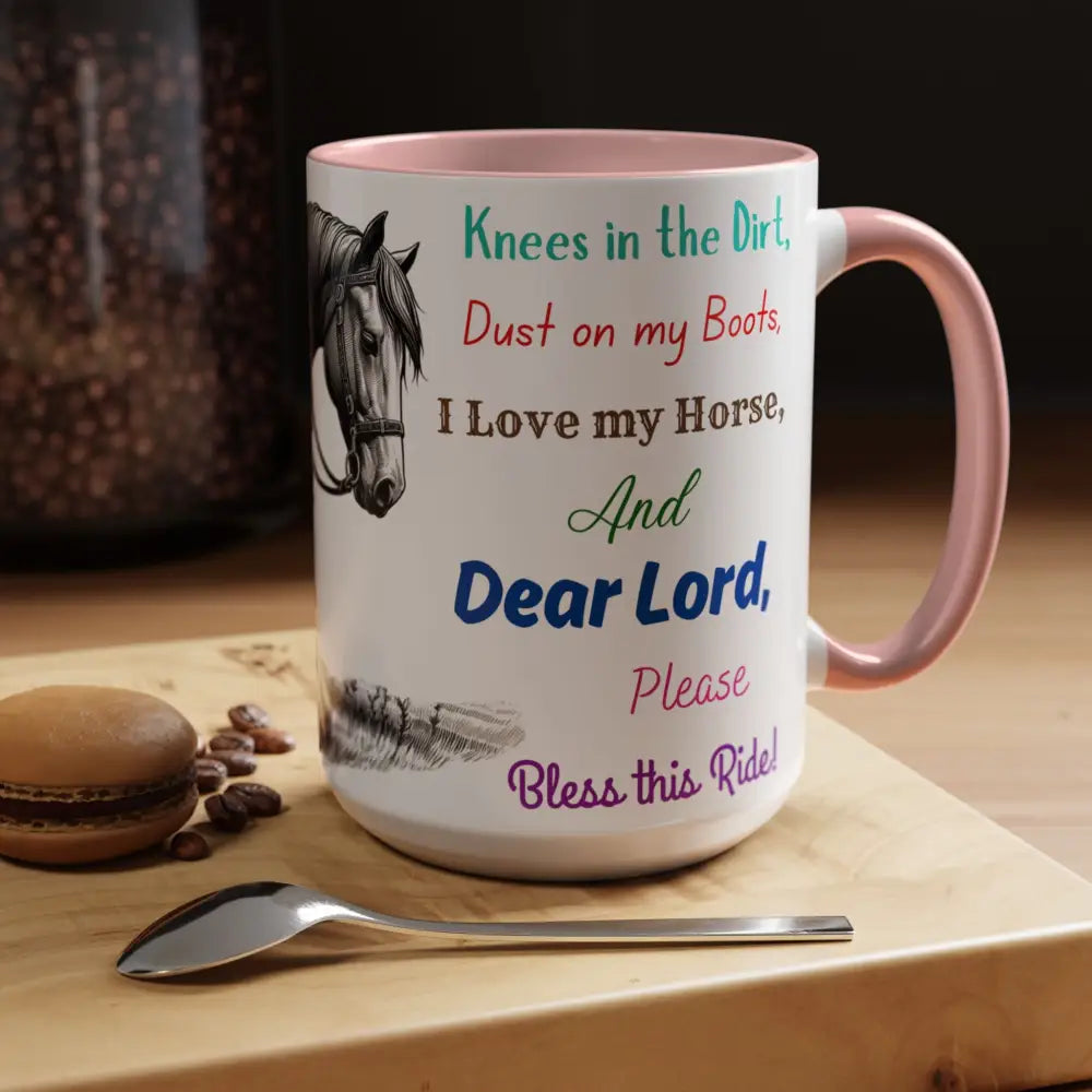 Praying Cowgirl Horse Love Inspirational Coffee Mug Rustic Western and Country Kitchen Decor 15oz Mugs