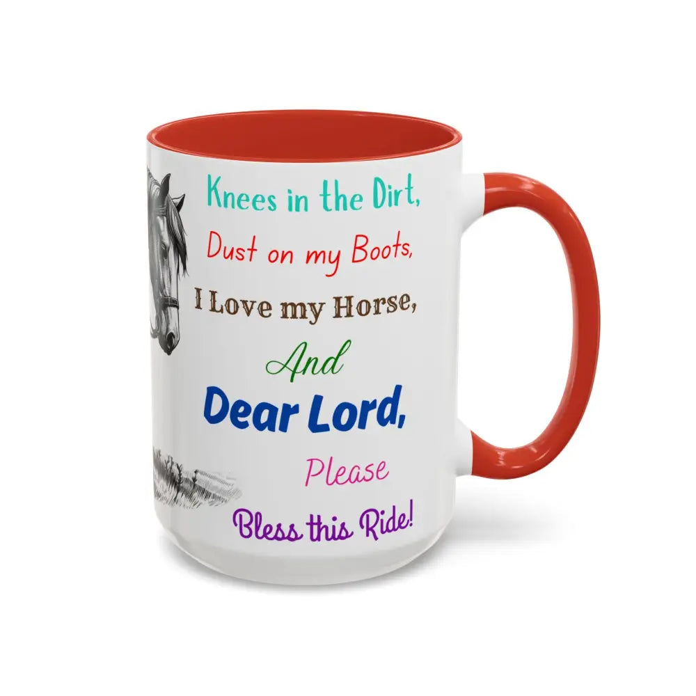 Praying Cowgirl Horse Love Inspirational Coffee Mug Rustic Western and Country Kitchen Decor 15oz Mugs