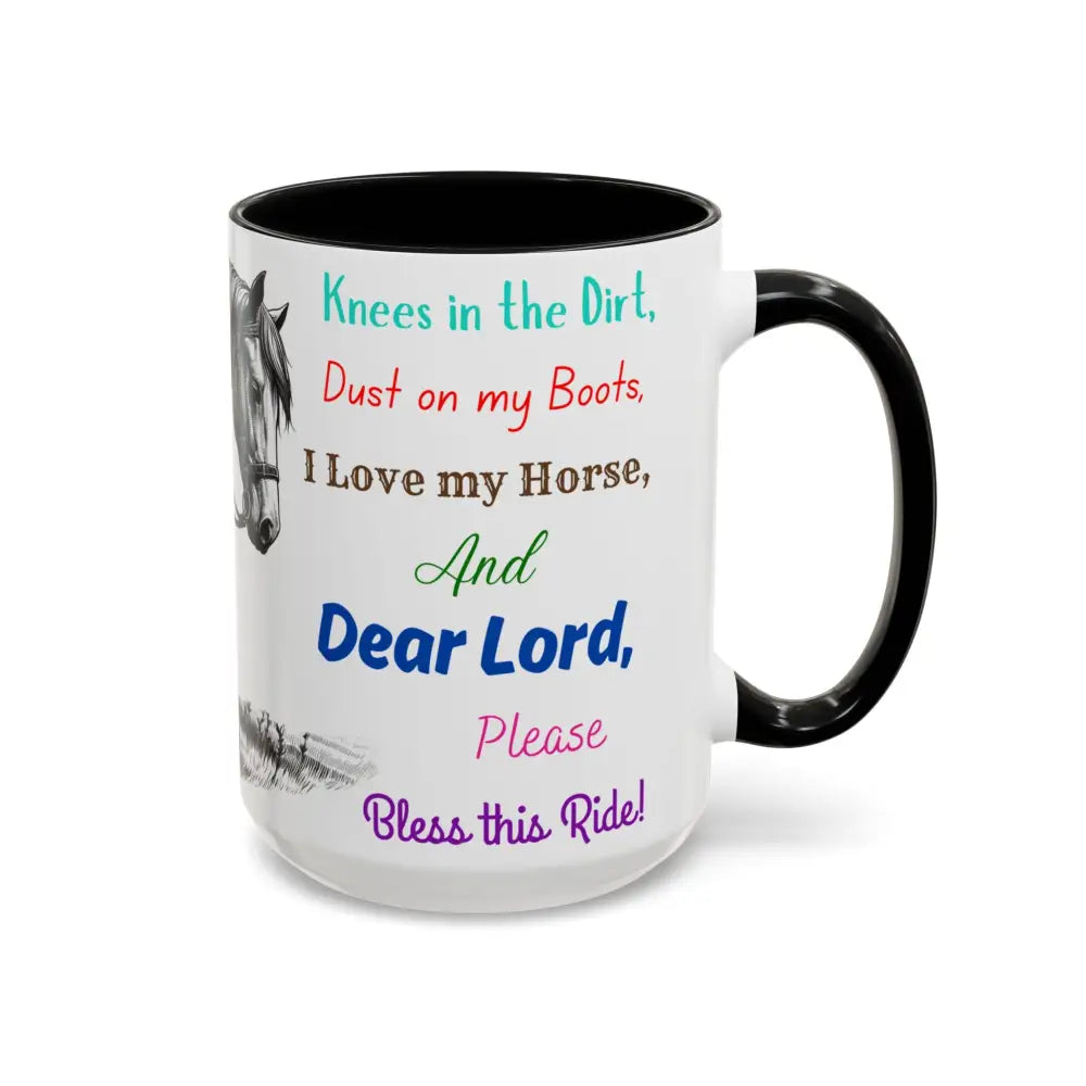 Praying Cowgirl Horse Love Inspirational Coffee Mug Rustic Western and Country Kitchen Decor 15oz Mugs