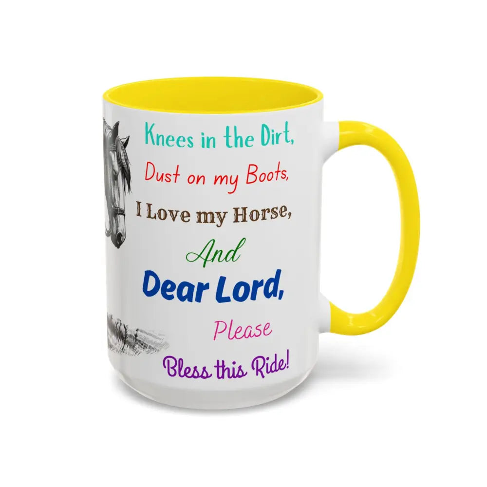 Praying Cowgirl Horse Love Inspirational Coffee Mug Rustic Western and Country Kitchen Decor 15oz Mugs