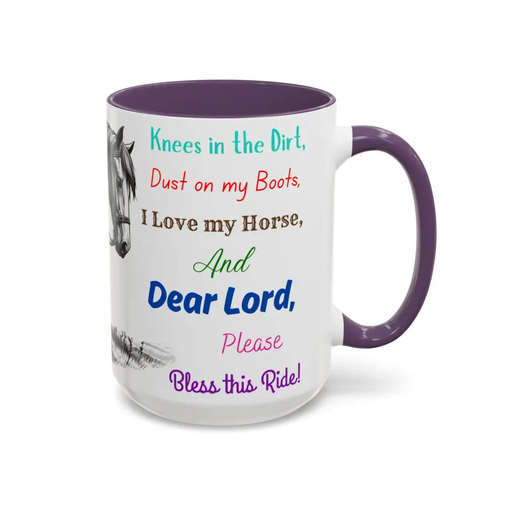 Praying Cowgirl Horse Love Inspirational Coffee Mug Rustic Western and Country Kitchen Decor 15oz Mugs
