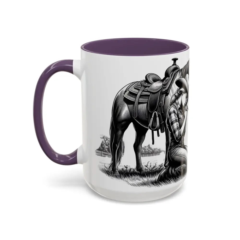 Praying Cowgirl Horse Love Inspirational Coffee Mug Rustic Western and Country Kitchen Decor 15oz Mugs