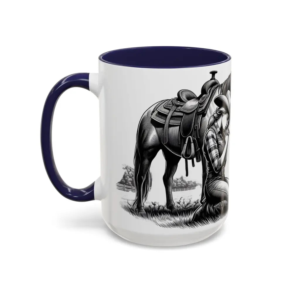 Praying Cowgirl Horse Love Inspirational Coffee Mug Rustic Western and Country Kitchen Decor 15oz Mugs