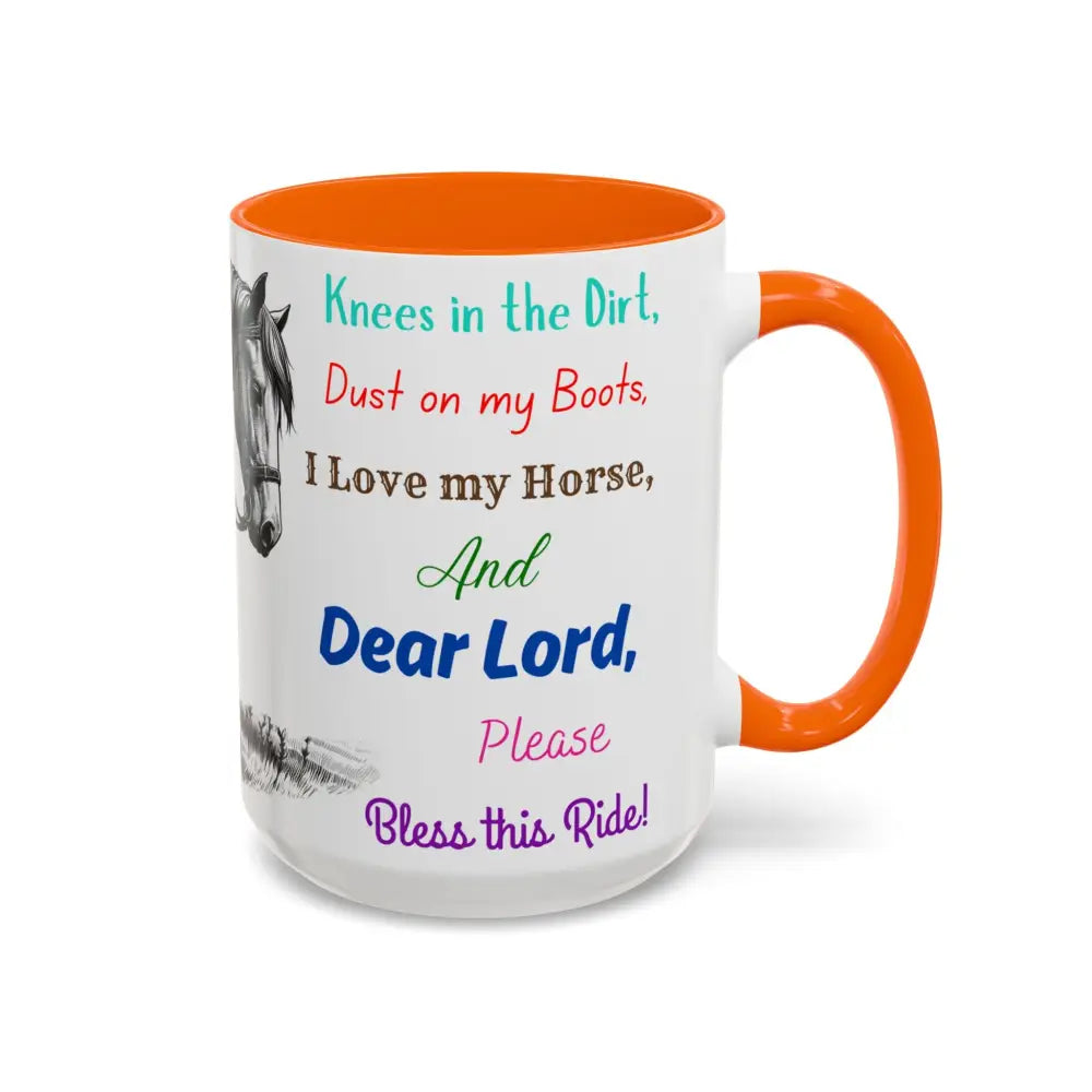Praying Cowgirl Horse Love Inspirational Coffee Mug Rustic Western and Country Kitchen Decor 15oz Mugs