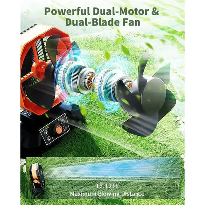 Rechargeable Portable Fan, 8 Speed, 4 LED Lantern, 20000mAh Battery - The Best New Thing