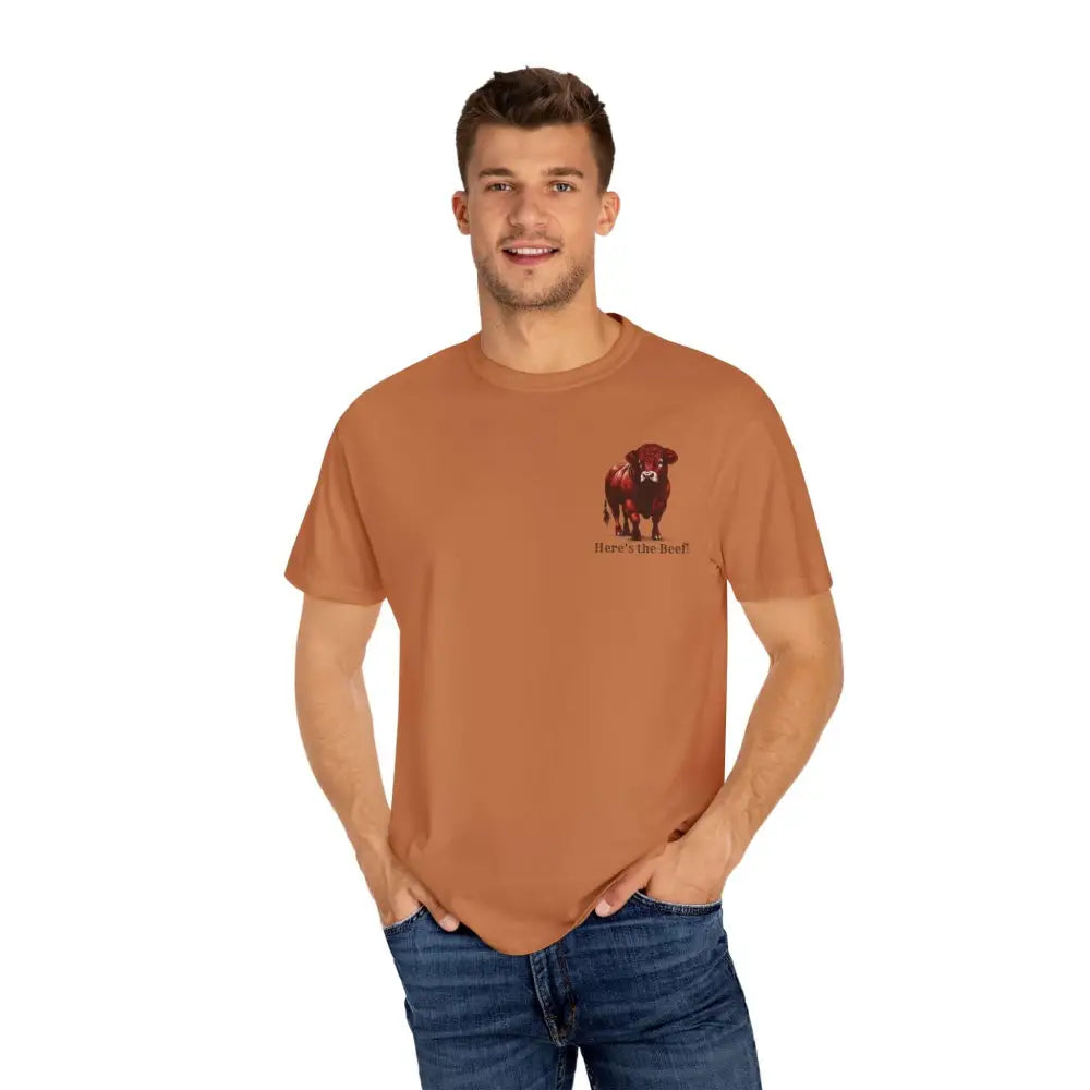 Red Angus Bull Beef T-Shirt for Farmers Ranchers Cowboys Gifts for Him Western Apparel for Men - T-Shirt