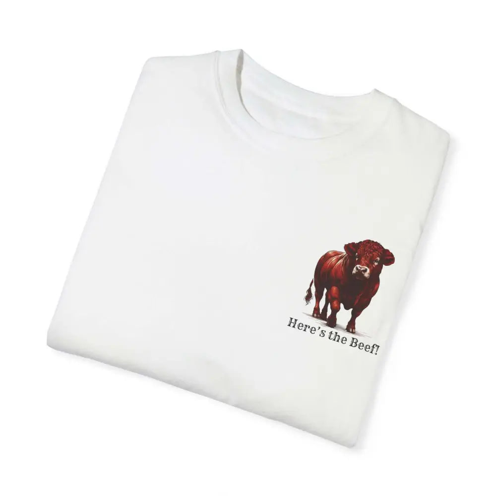 Red Angus Bull Beef T-Shirt for Farmers Ranchers Cowboys Gifts for Him Western Apparel for Men - T-Shirt