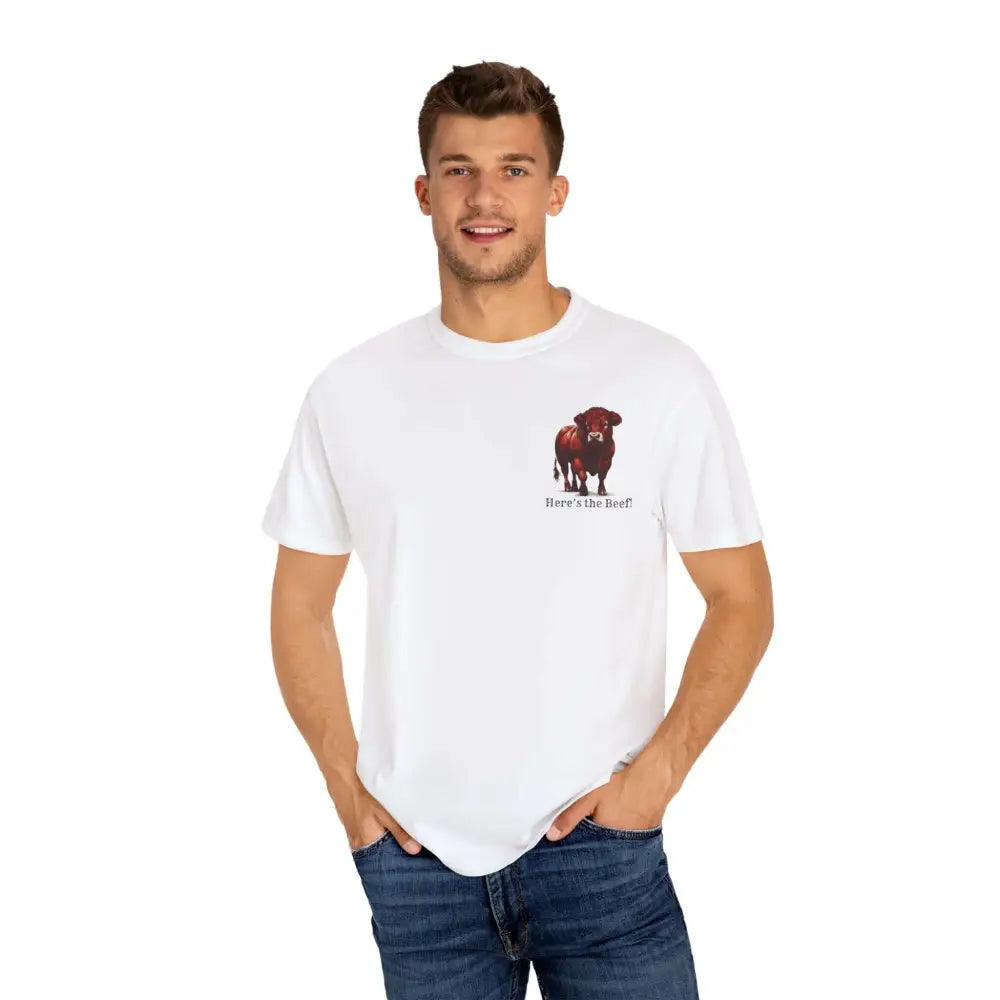 Red Angus Bull Beef T-Shirt for Farmers Ranchers Cowboys Gifts for Him Western Apparel for Men - T-Shirt