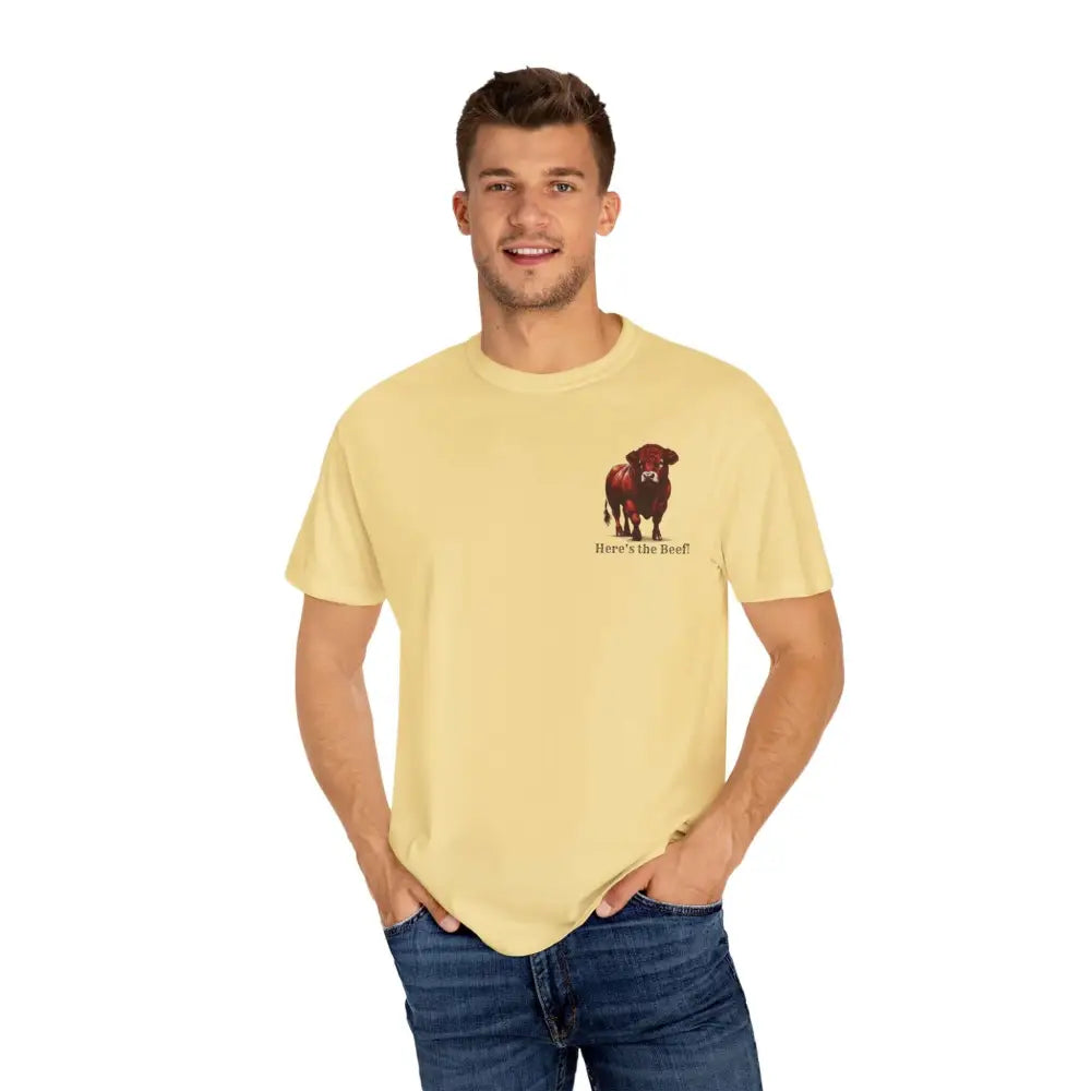 Red Angus Bull Beef T-Shirt for Farmers Ranchers Cowboys Gifts for Him Western Apparel for Men - T-Shirt