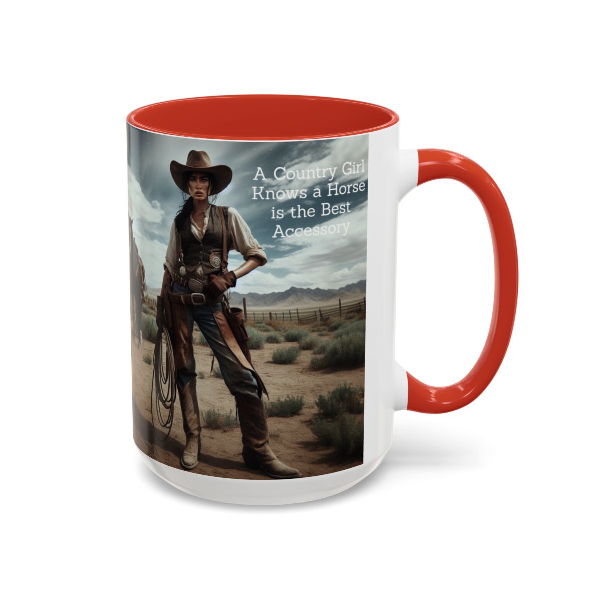 A Country Girl Knows a Horse is the Best Accessory, 15 oz mug - The Best New Thing