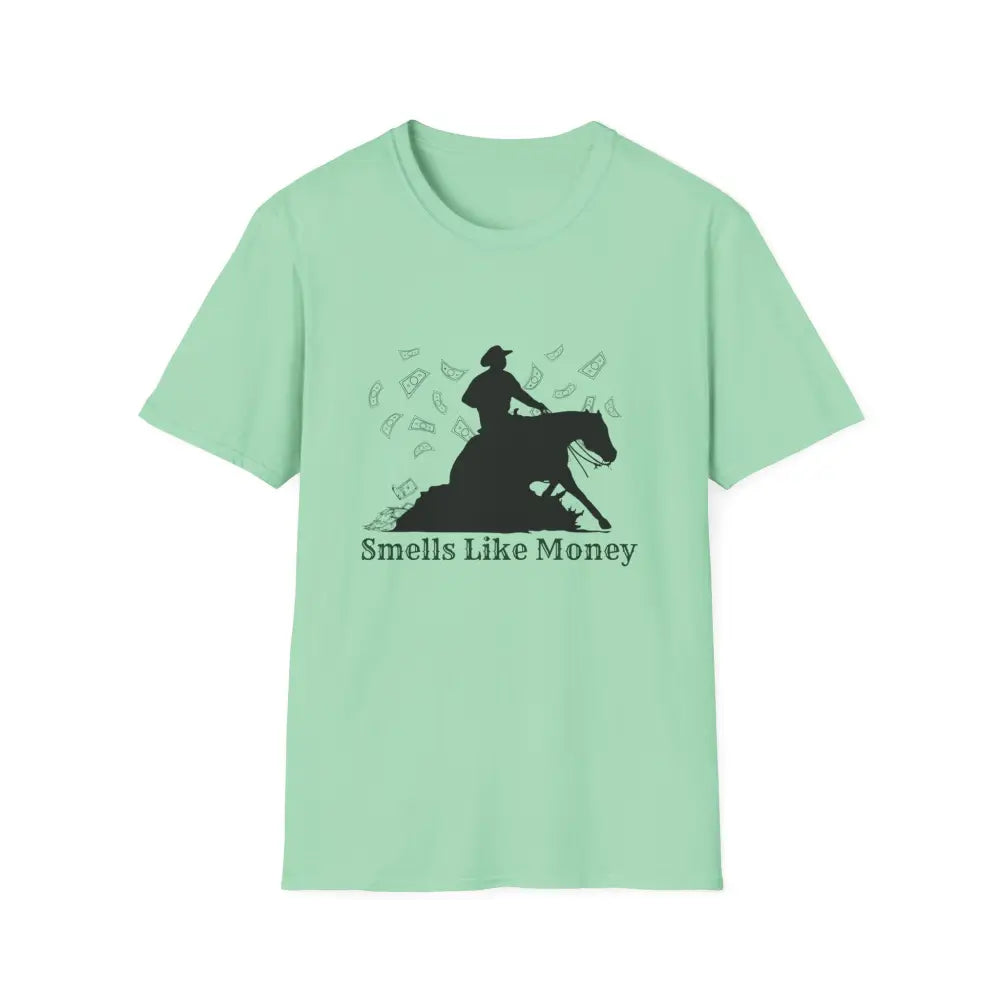 Reining Horse Competition T-Shirt Western Horse Apparel Horse Trainer Tee - S / Mint Green - T-Shirt
