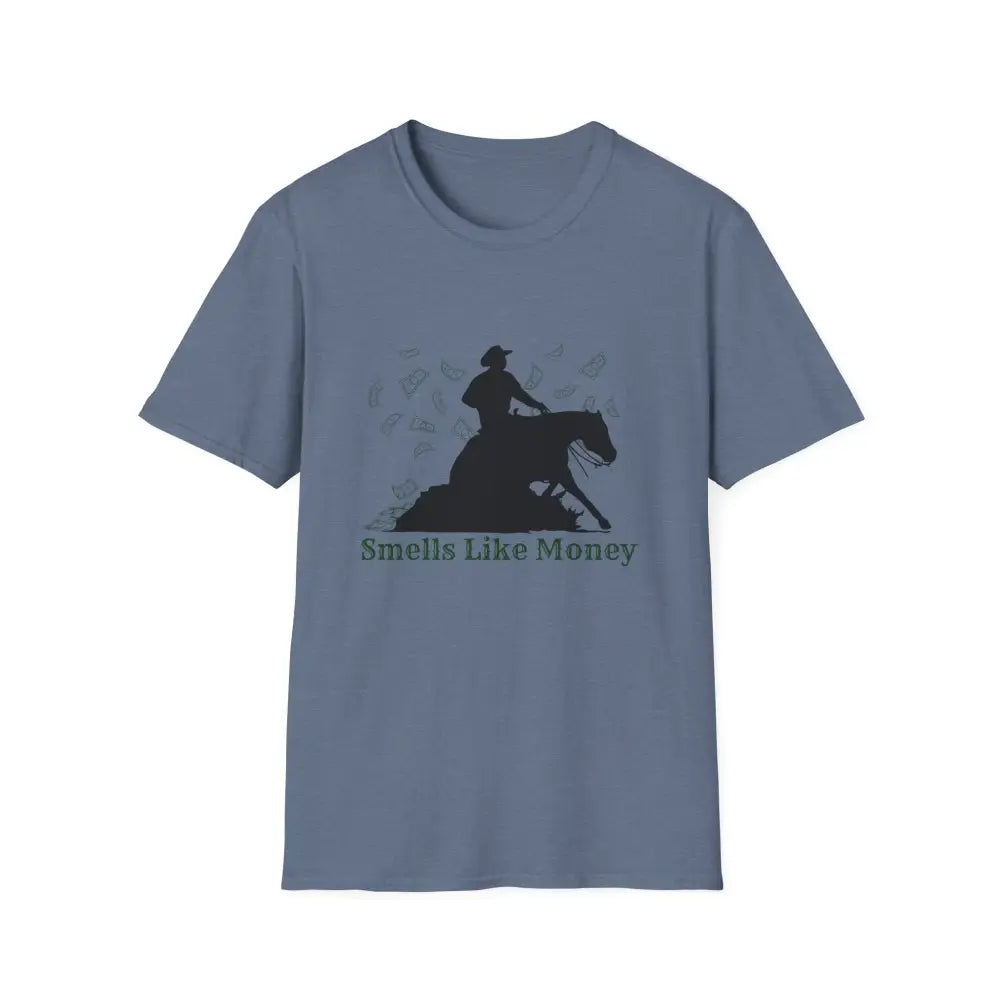 Reining Horse Competition T-Shirt Western Horse Apparel Horse Trainer Tee - S / Heather Indigo - T-Shirt