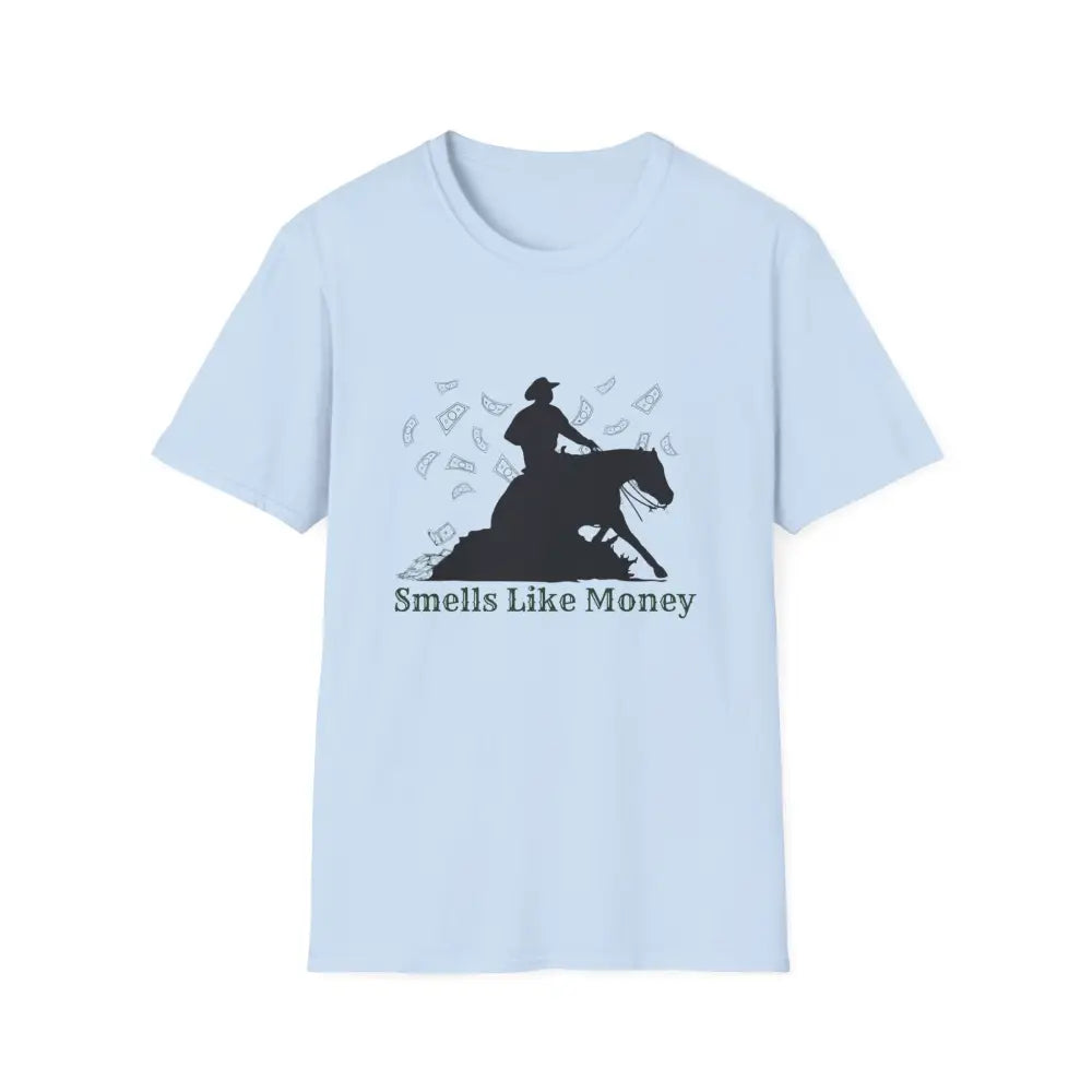 Reining Horse Competition T-Shirt Western Horse Apparel Horse Trainer Tee - S / Light Blue - T-Shirt