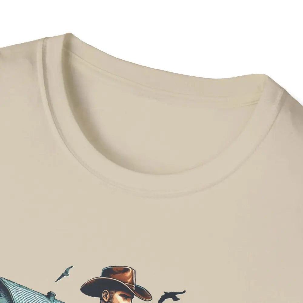 Rustic Farmer T-Shirt with Cattle Gift for Men Cowboy T-Shirt Western Wear for Men - T-Shirt