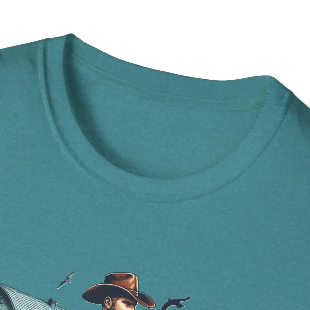Rustic Farmer T-Shirt with Cattle Gift for Men Cowboy T-Shirt Western Wear for Men - T-Shirt