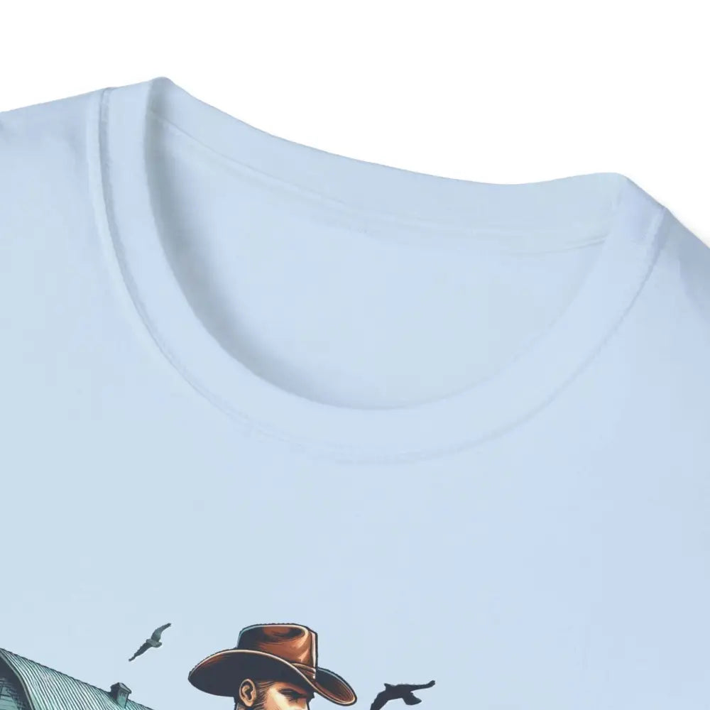 Rustic Farmer T-Shirt with Cattle Gift for Men Cowboy T-Shirt Western Wear for Men - T-Shirt