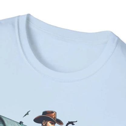 Rustic Farmer T-Shirt with Cattle Gift for Men Cowboy T-Shirt Western Wear for Men - T-Shirt