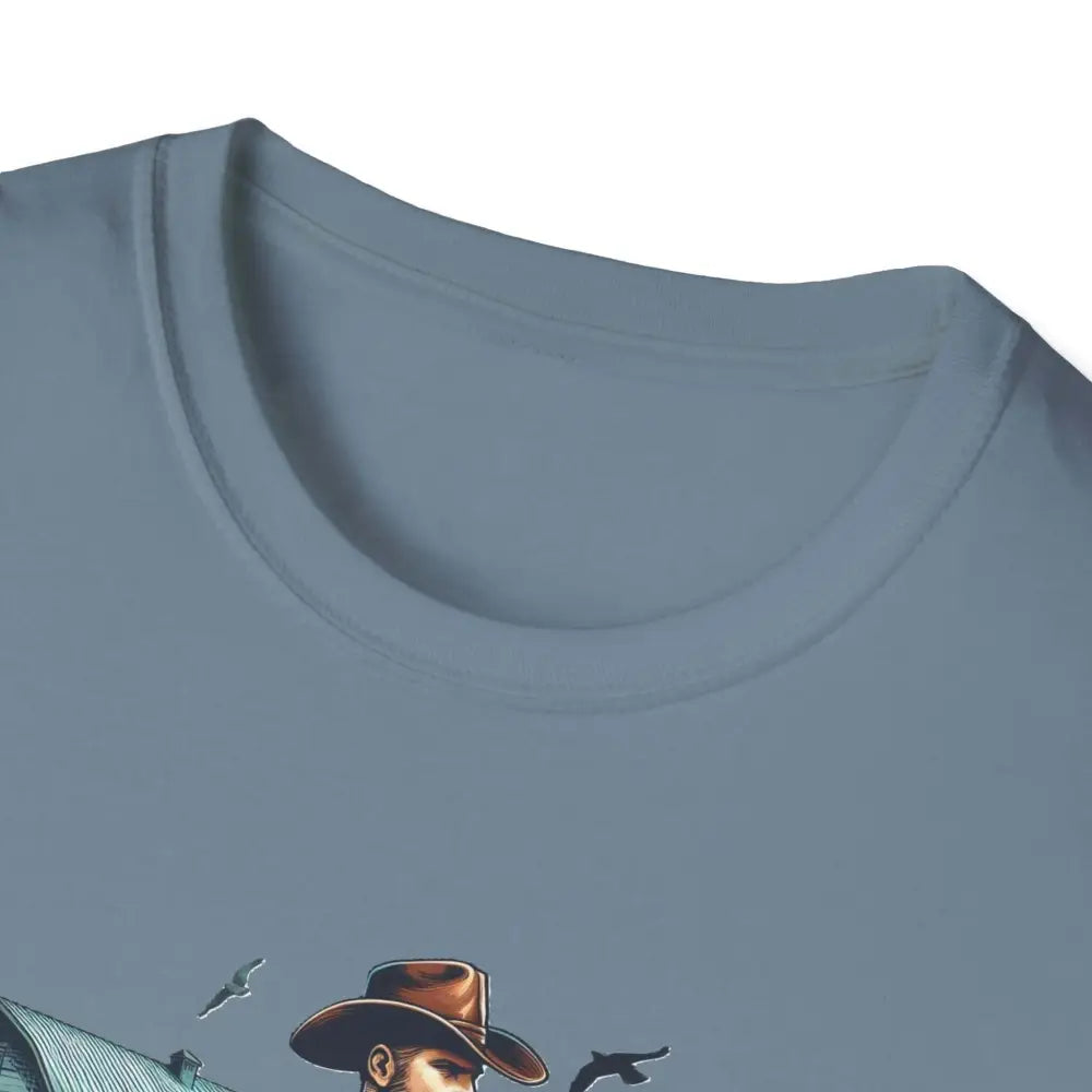 Rustic Farmer T-Shirt with Cattle Gift for Men Cowboy T-Shirt Western Wear for Men - T-Shirt