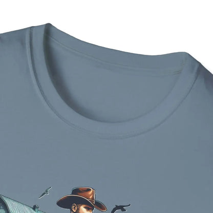 Rustic Farmer T-Shirt with Cattle Gift for Men Cowboy T-Shirt Western Wear for Men - T-Shirt