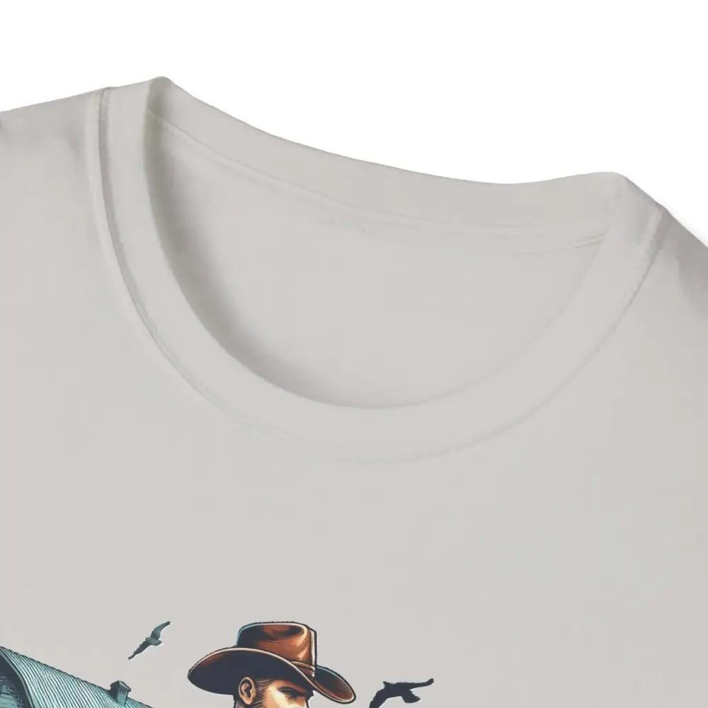 Rustic Farmer T-Shirt with Cattle Gift for Men Cowboy T-Shirt Western Wear for Men - T-Shirt