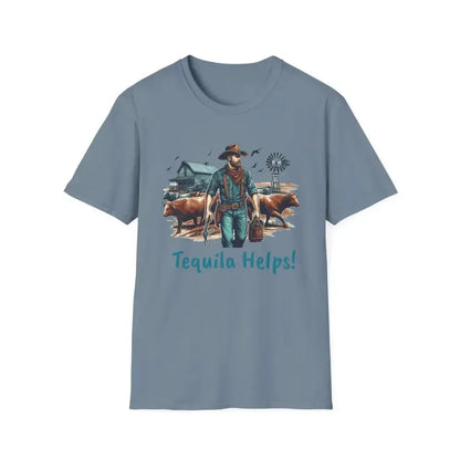 Rustic Farmer T-Shirt with Cattle, Gift for Men, Cowboy T-Shirt - The Best New Thing