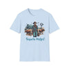 Rustic Farmer T-Shirt with Cattle Gift for Men Cowboy T-Shirt Western Wear for Men - S / Light Blue - T-Shirt