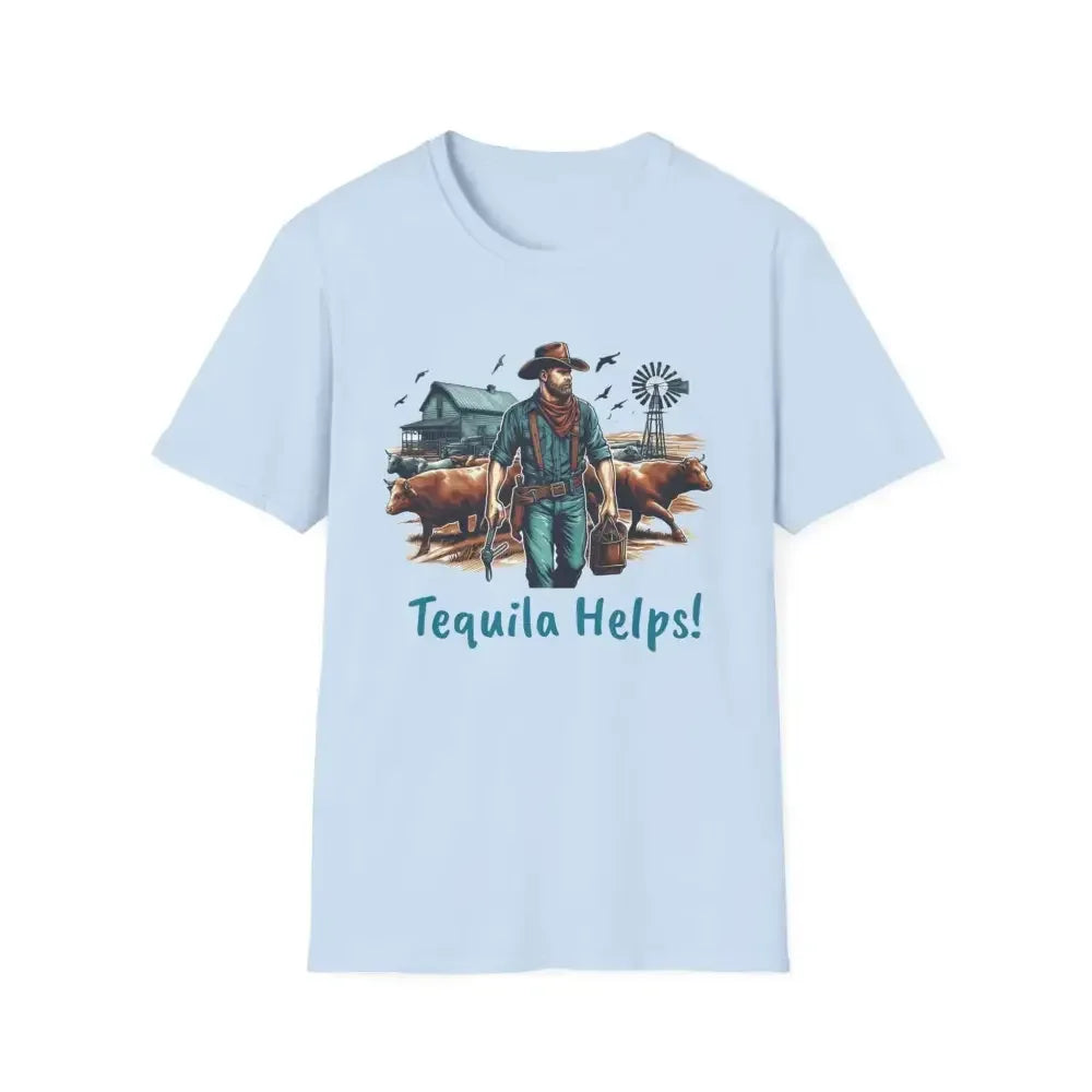 Rustic Farmer T-Shirt with Cattle, Gift for Men, Cowboy T-Shirt - The Best New Thing