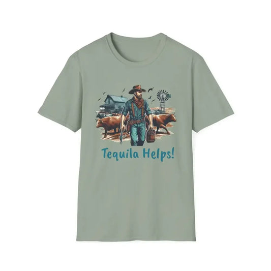 Rustic Farmer T-Shirt with Cattle, Gift for Men, Cowboy T-Shirt - The Best New Thing