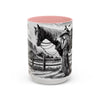 Rustic Young Praying Cowgirl Beverage Mug - Perfect Gift for Equestrian Enthusiasts 15oz - 15oz / Pink - Mugs