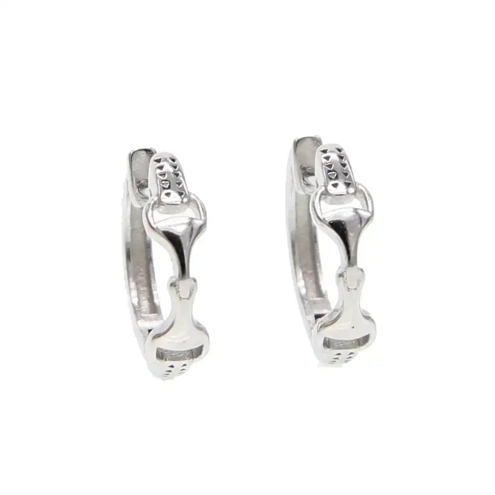Snaffle Bit Equestrian Earrings Horse Lover Jewelry 925 Sterling Silver Jewelry